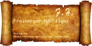 Freiberger Héliosz névjegykártya